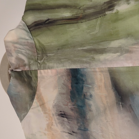 Women's COS Marble Abstract Watercolor Sleeveless Top | Size  10 - Picture 3 of 4